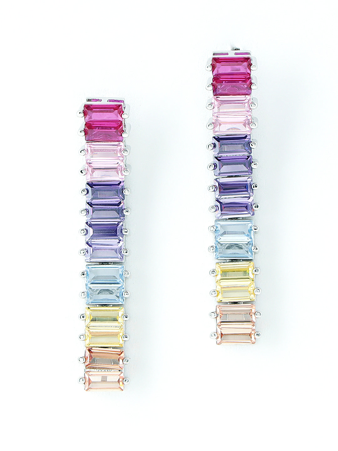 Multicoloured Stone String Necklace Set with Matching Earrings