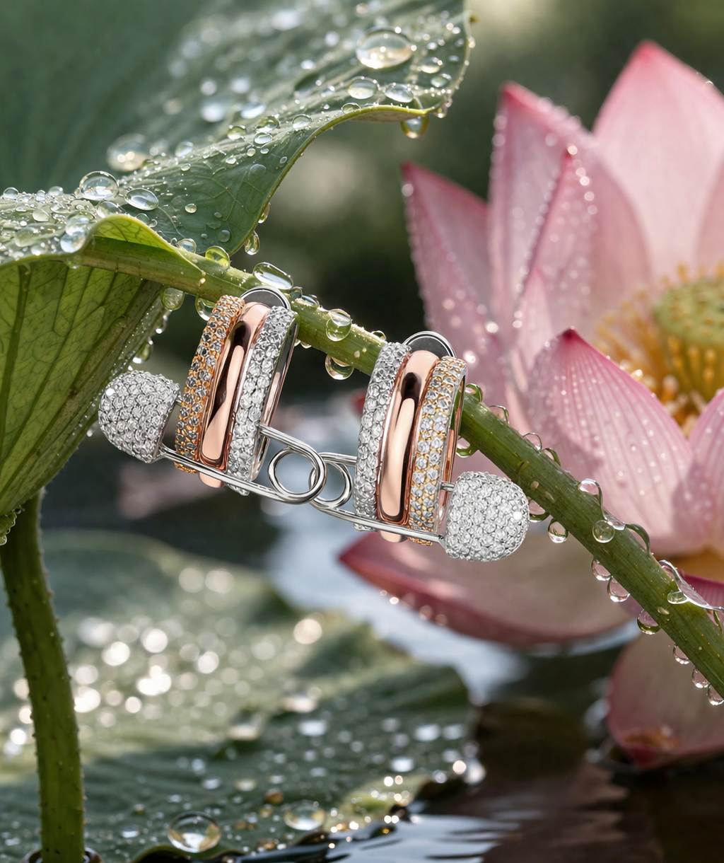Edgy Safety Pin Hoop Earrings – Minimal Studs with Modern Flair