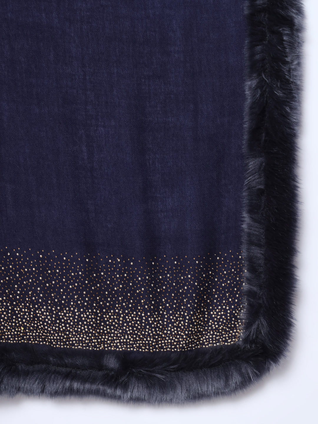 Sparkling Sequin Fine Wool Winter Fur Shawl