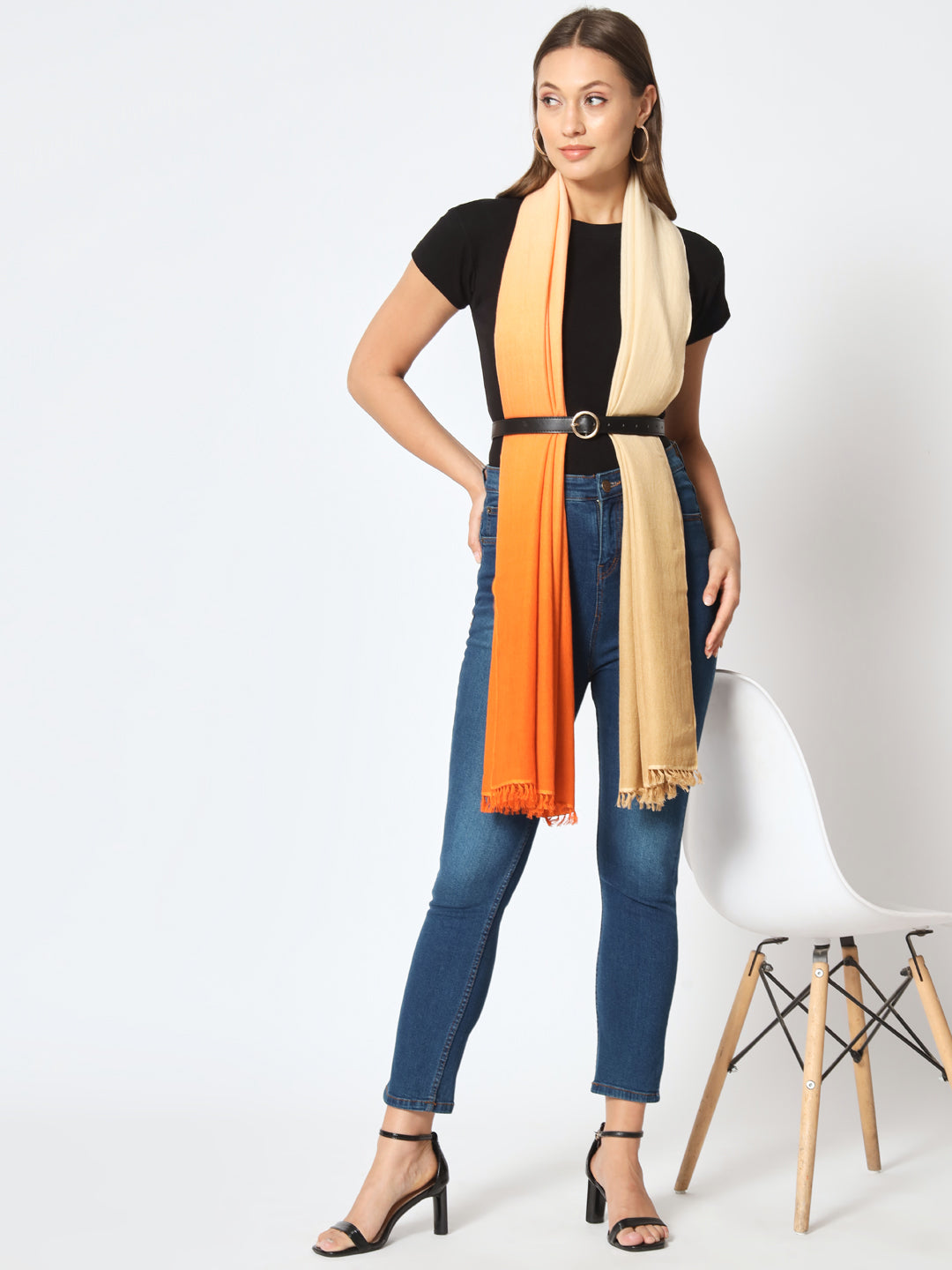 orange shawl for wedding, winter shawls