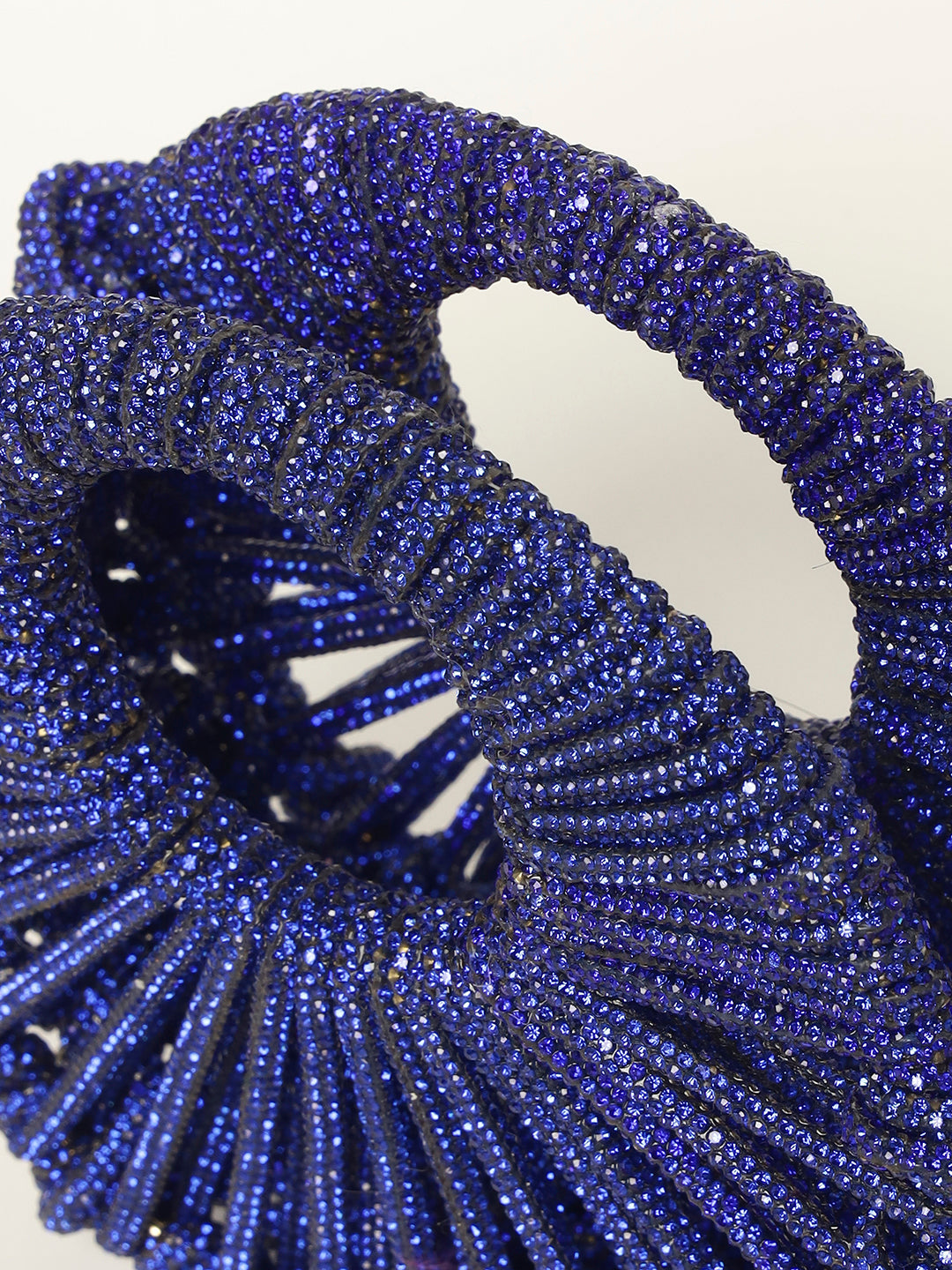 Luxury royal blue clutch with crescent moon design