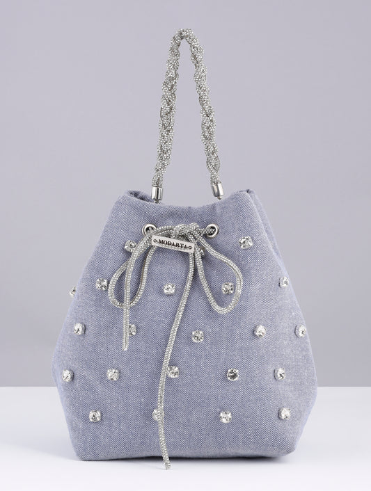SKY BLUE DENIM BUCKET BAG