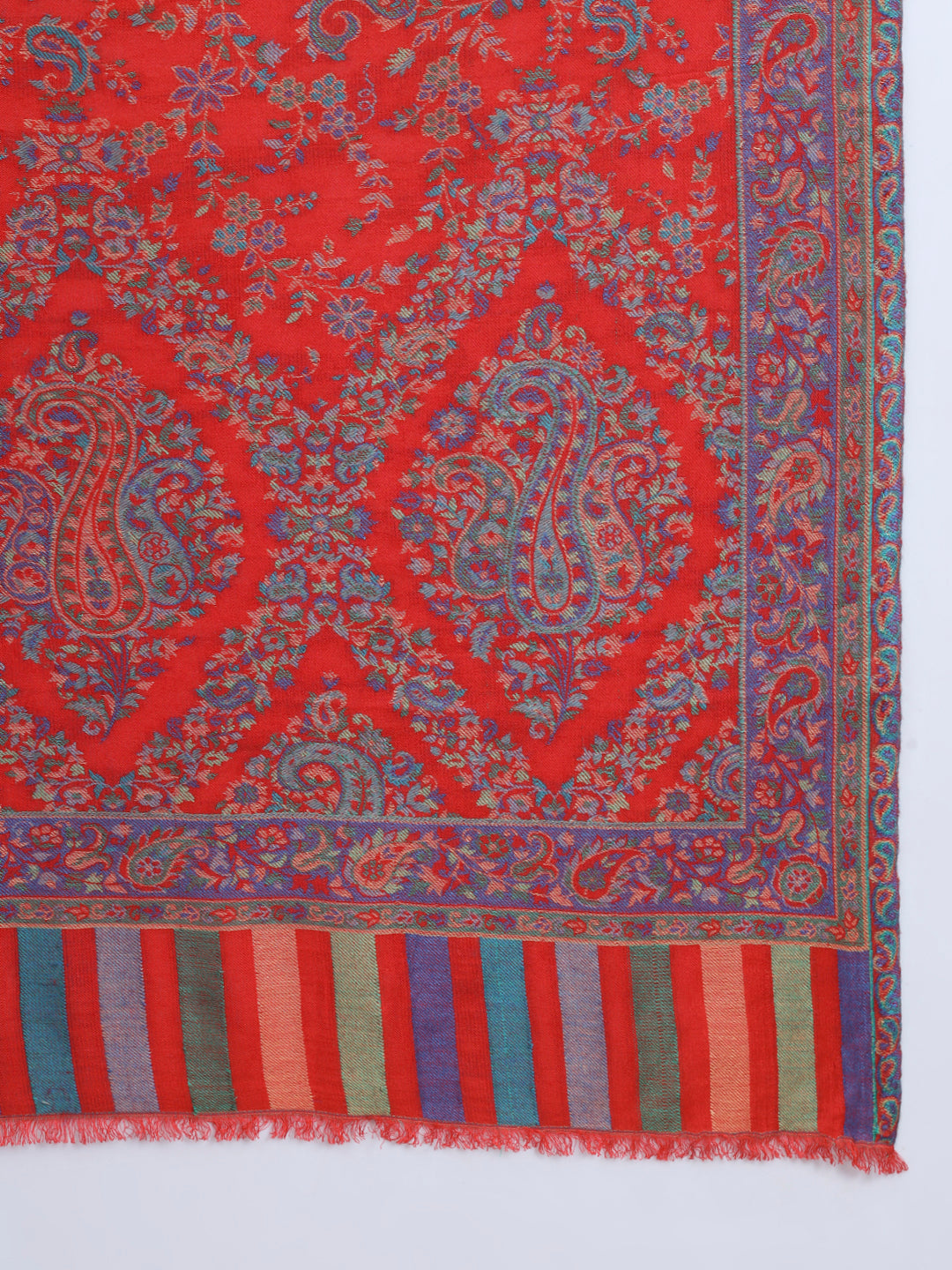 pure pashmina kani shawl price, red shawl for bride