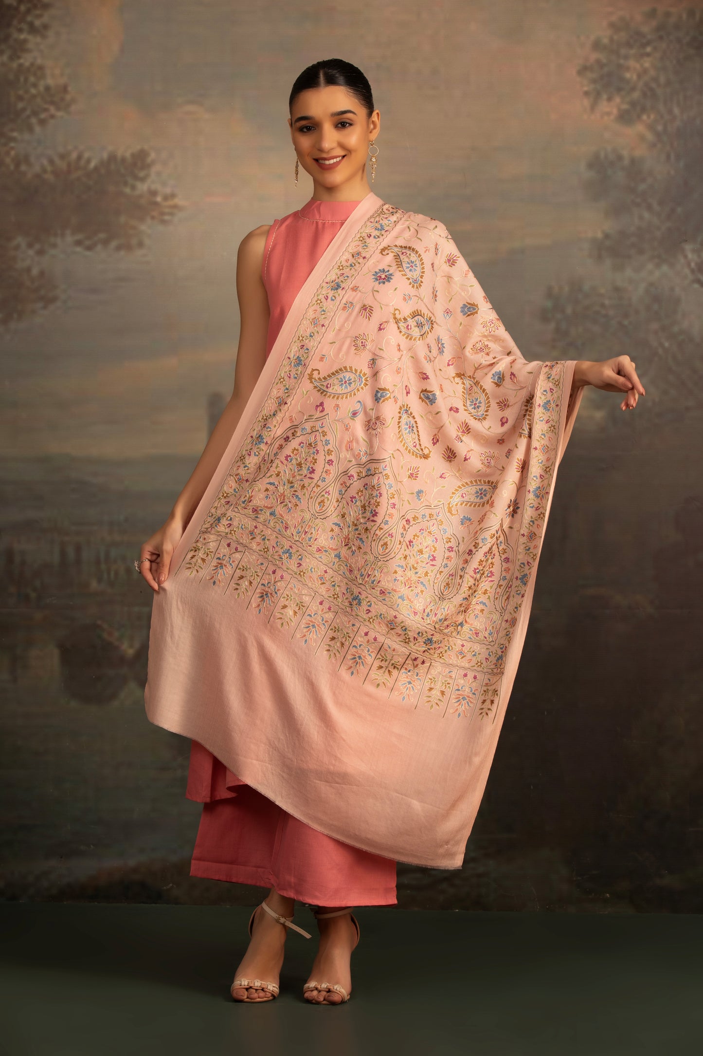 Pink Shawl for Wedding