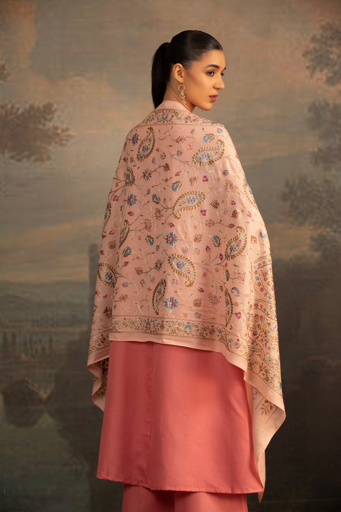 Pink Shawl for Wedding