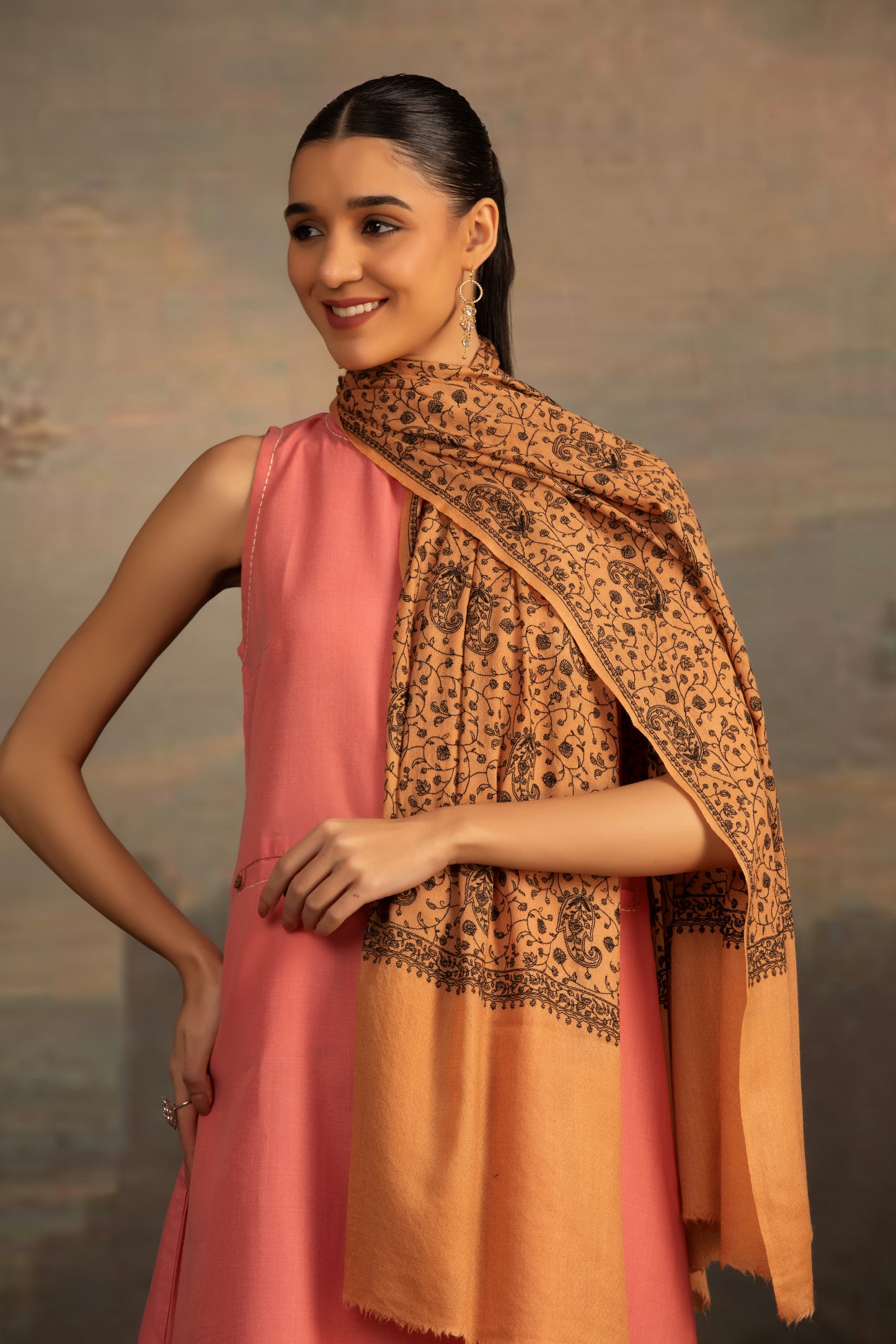 Ladies Shawl Woolen Embroidered Shawl