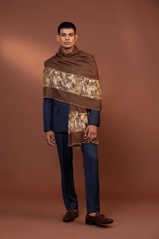 Woven Shawl for Men, Fine wool men shawl, 