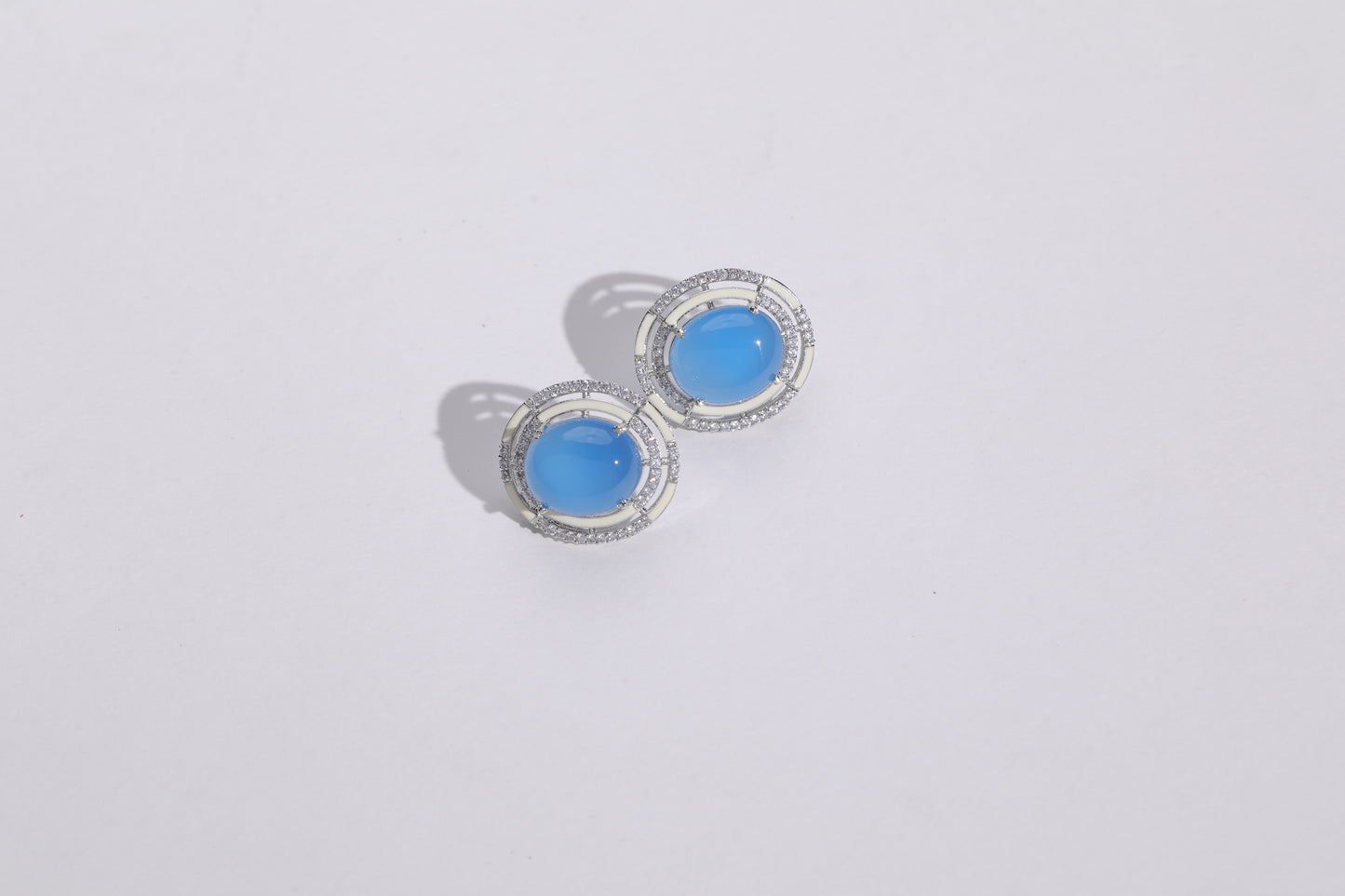 Classic Blue Stone Earrings: Versatile stud earrings for women, perfect for all occasions. Crafted with precision and elegance