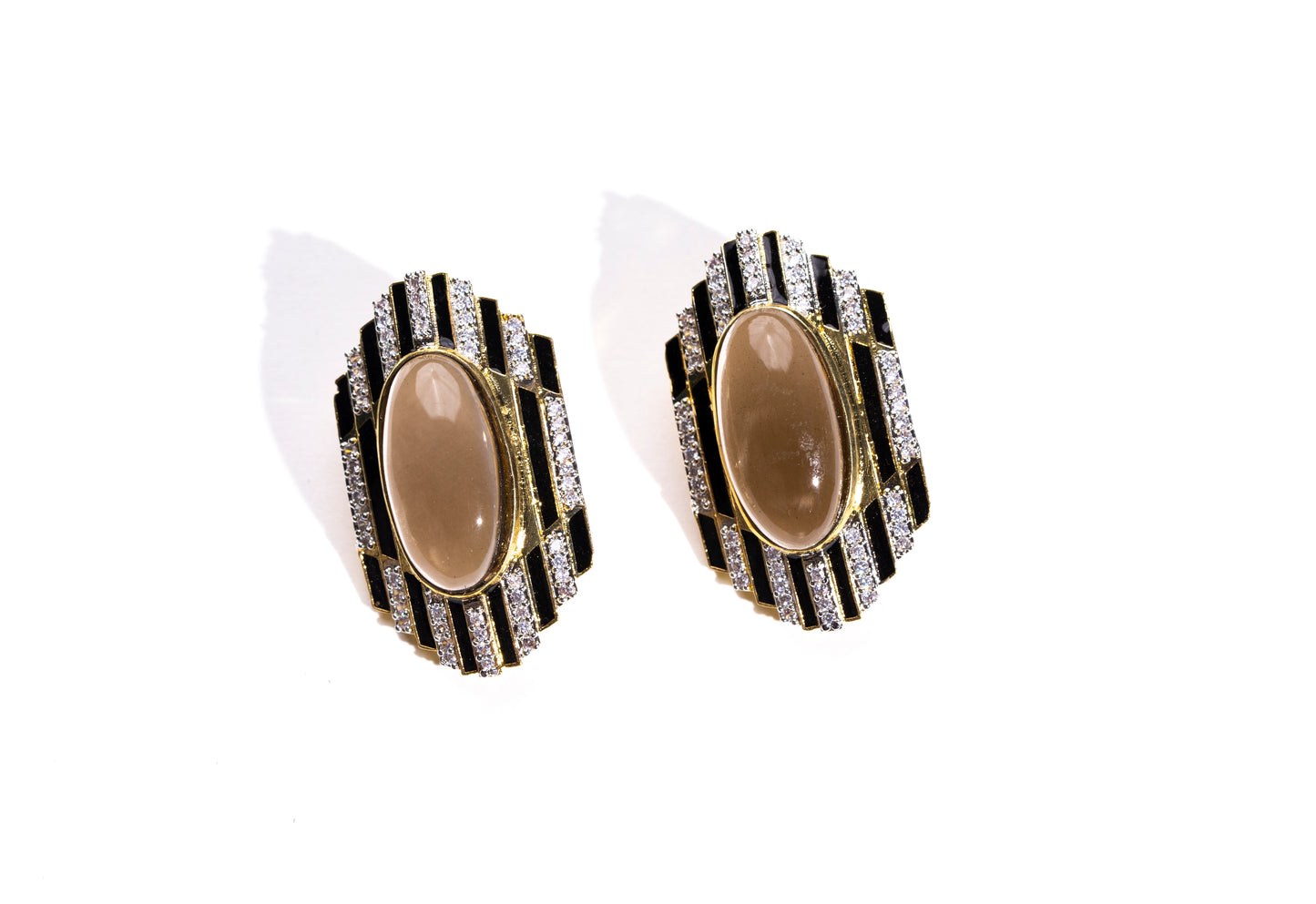Designer Black Stone Earrings: Add sophistication to your style with these one-of-a-kind earrings