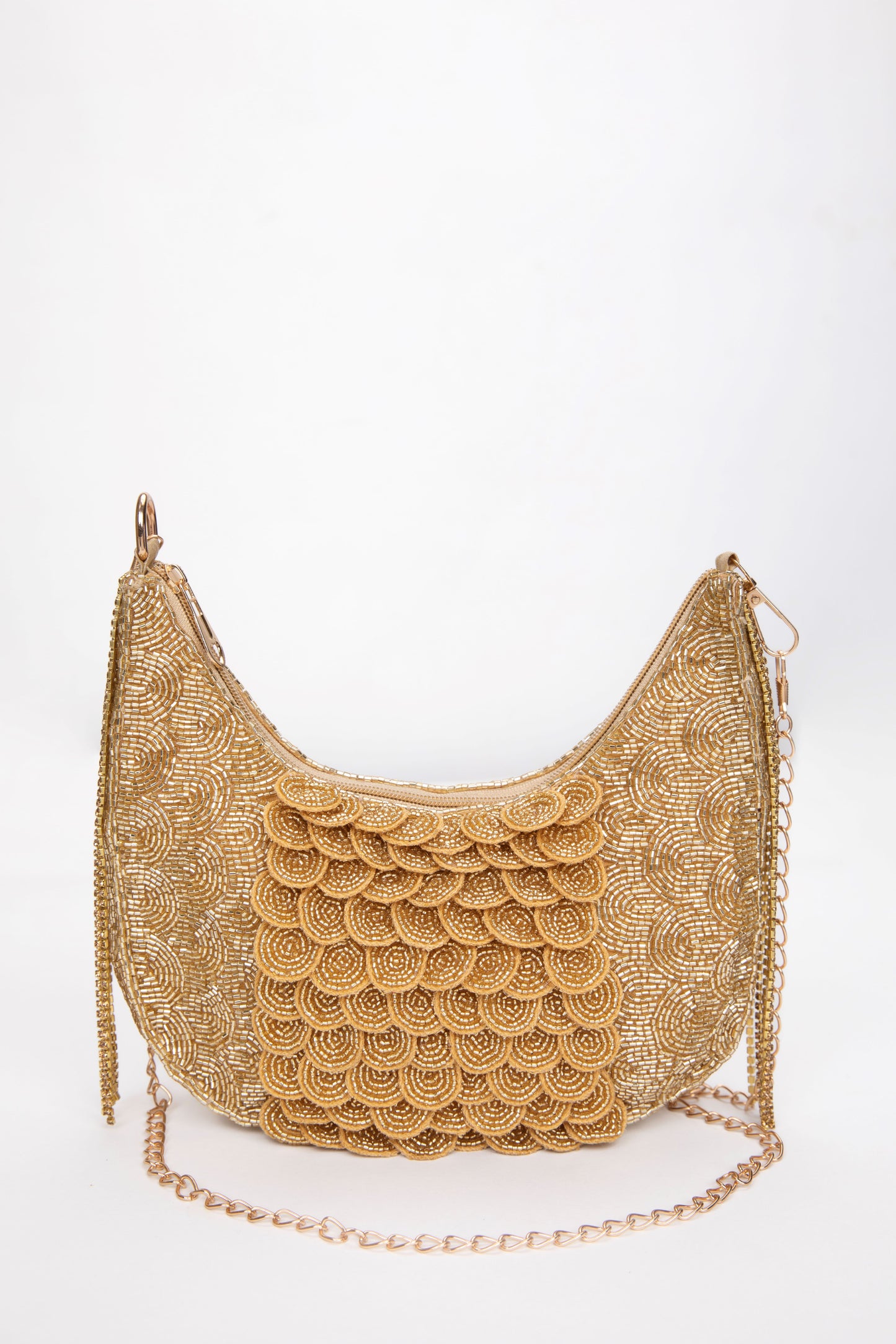 Golden handbag, designer bag online