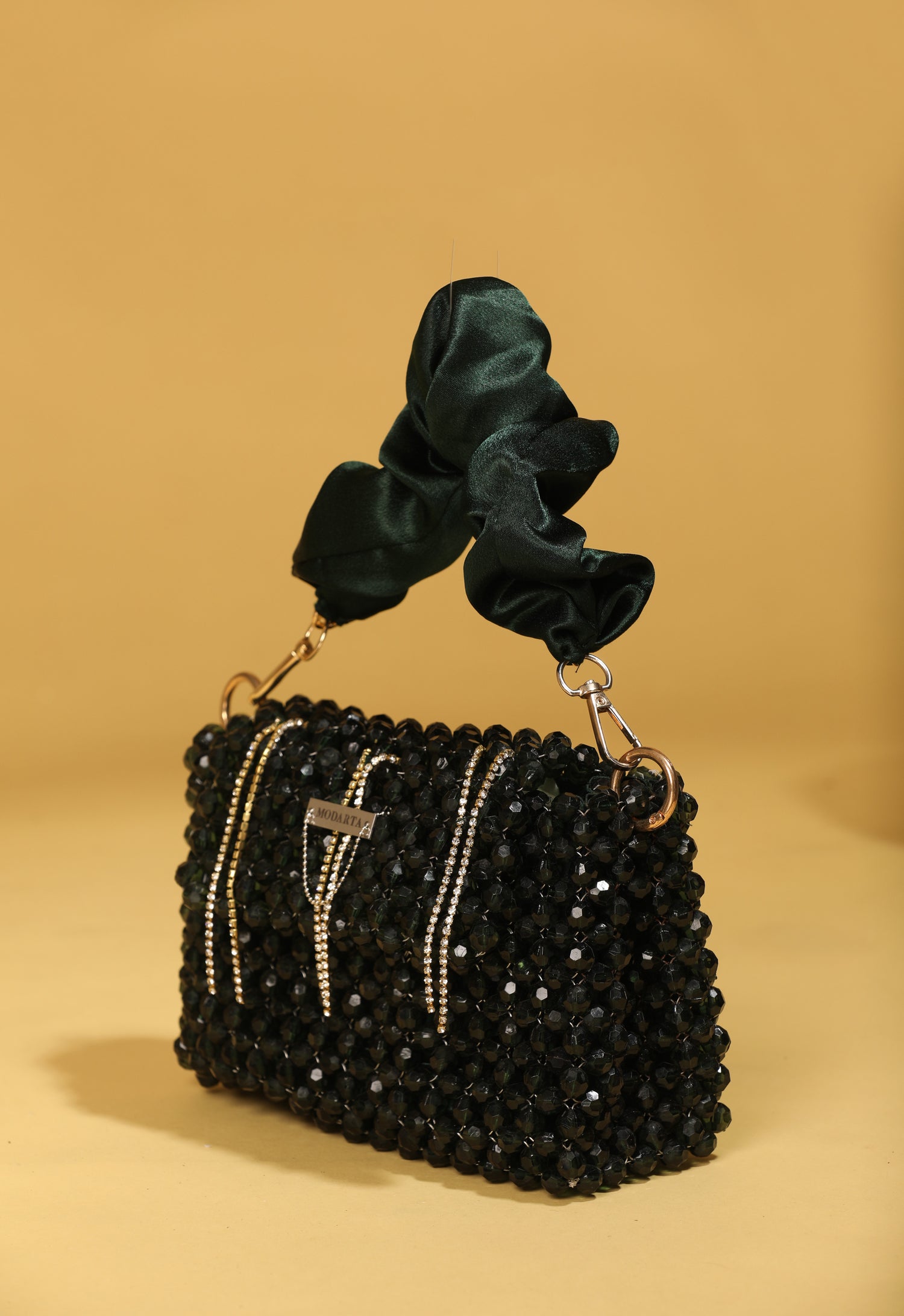 Green Luxury Crystal Bag Hand-beaded Tassel Party Clutch – modarta