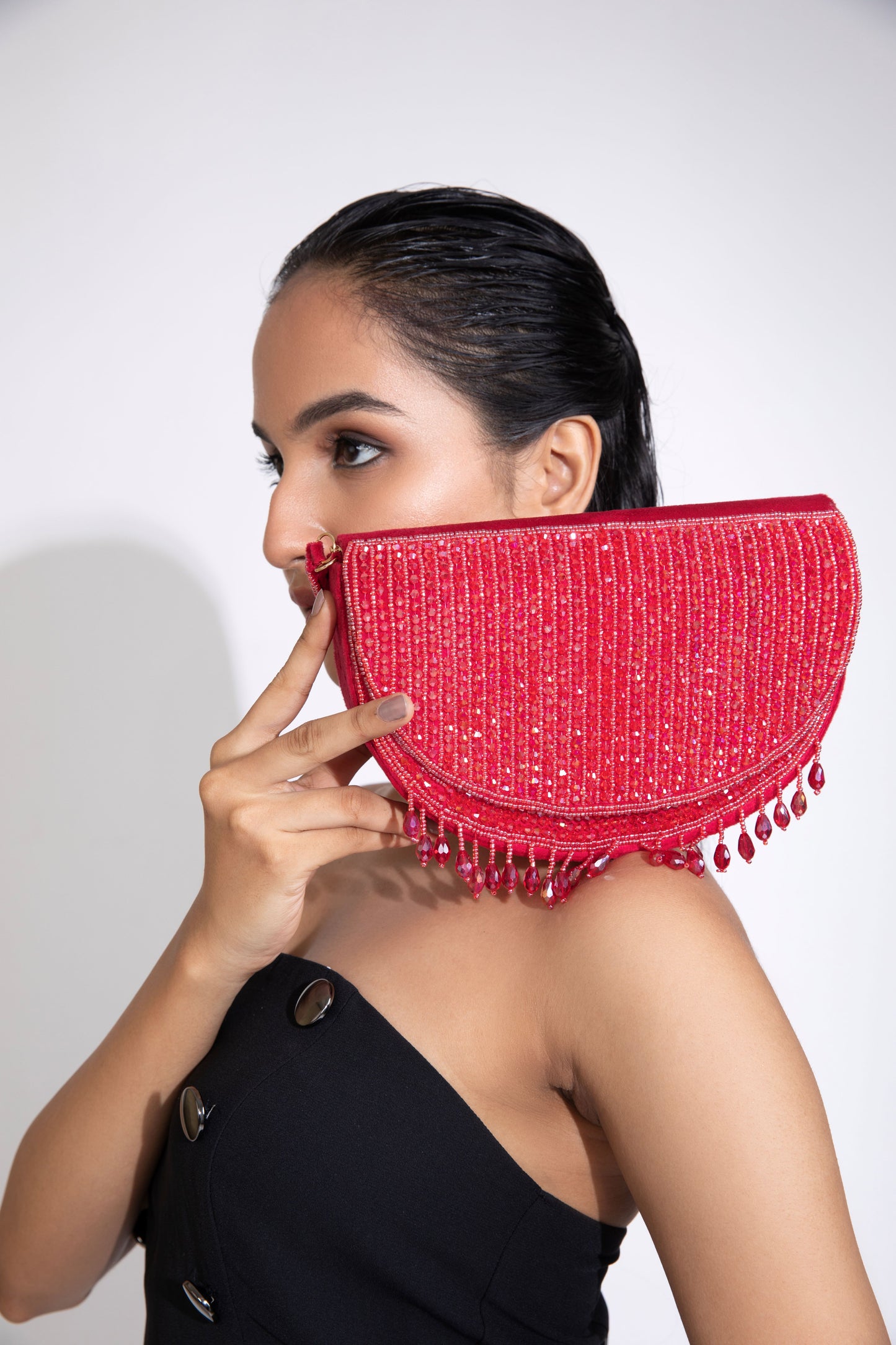 Red designer bag, bride bag wedding clutch, red handbag, red shoulder bag,