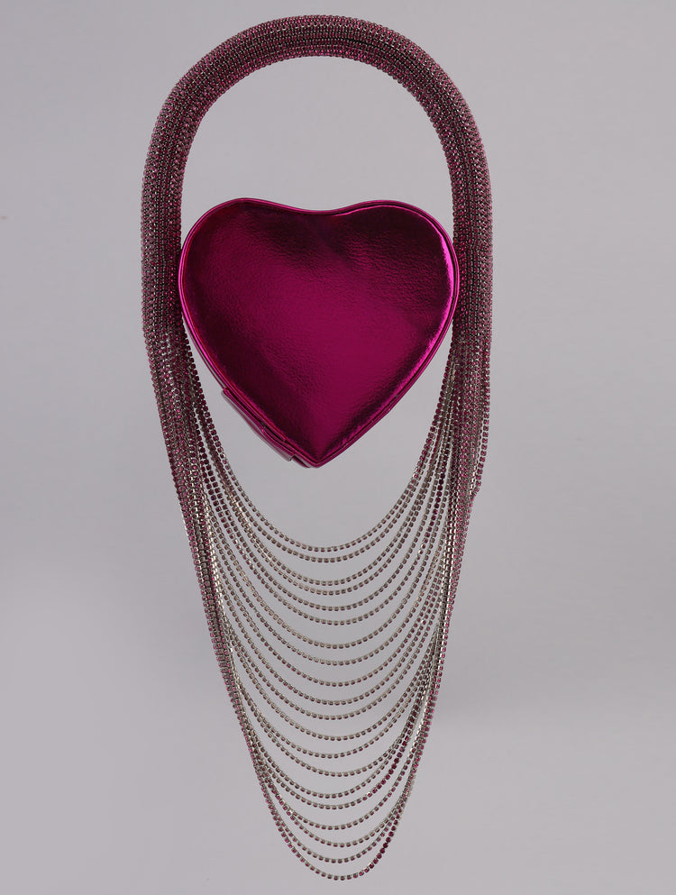 Pink tarang cutwork capsule clutch main image 0