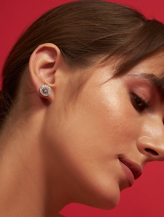 Luxury solitaire studs earrings for festive occasions