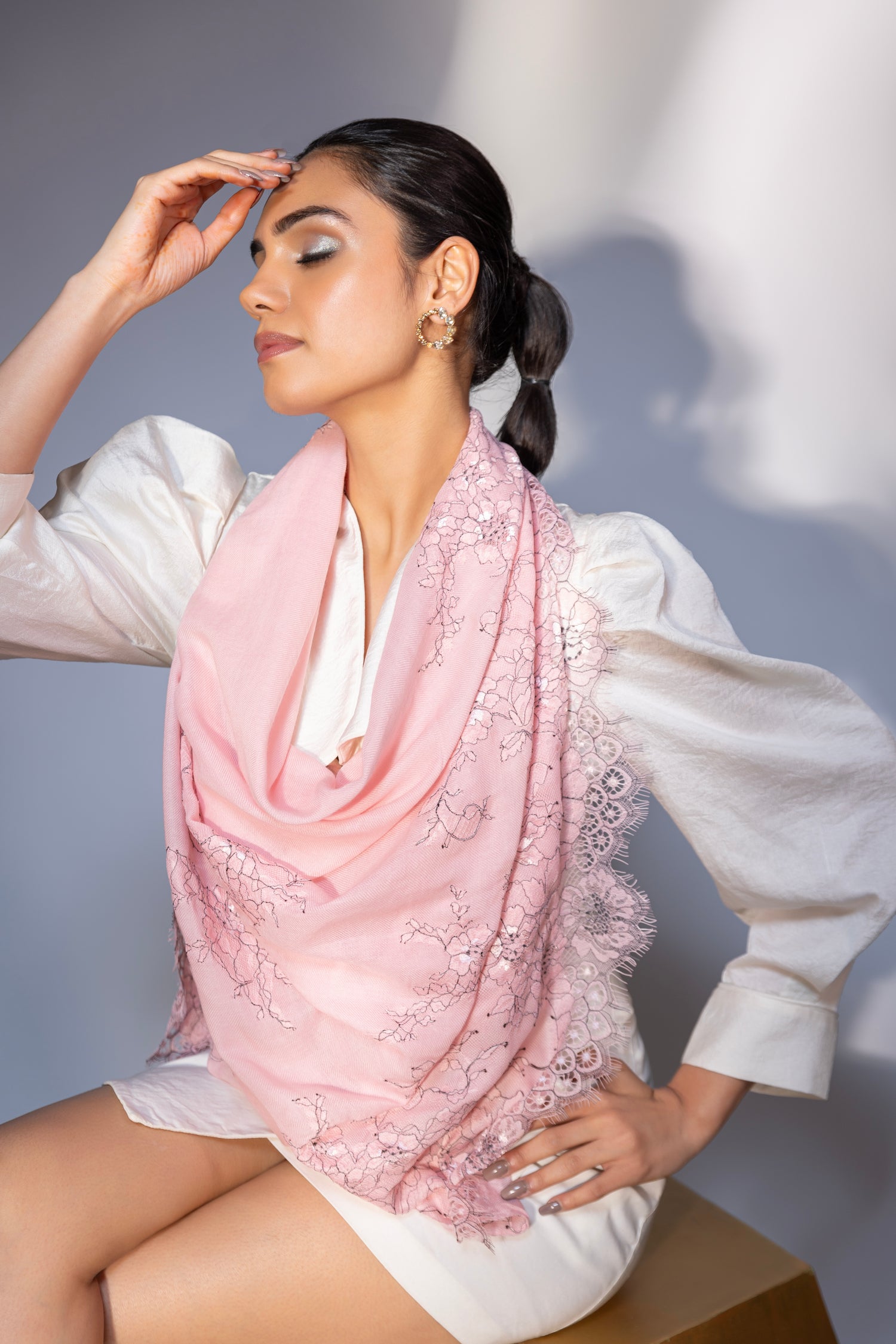 pink shawl online, winter scarves for women, winter shawl for