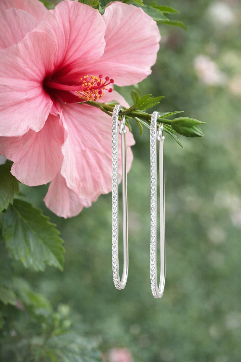 Sunny Leone Styled Silver Hoop Earrings Statement Party Jewelry