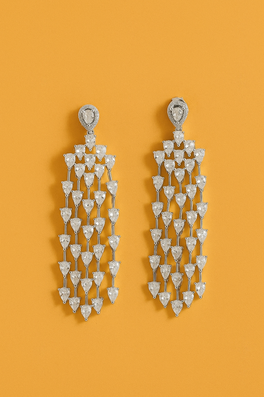 Crystal Teardrop Earrings – Elegant Sparkle for Day or Night