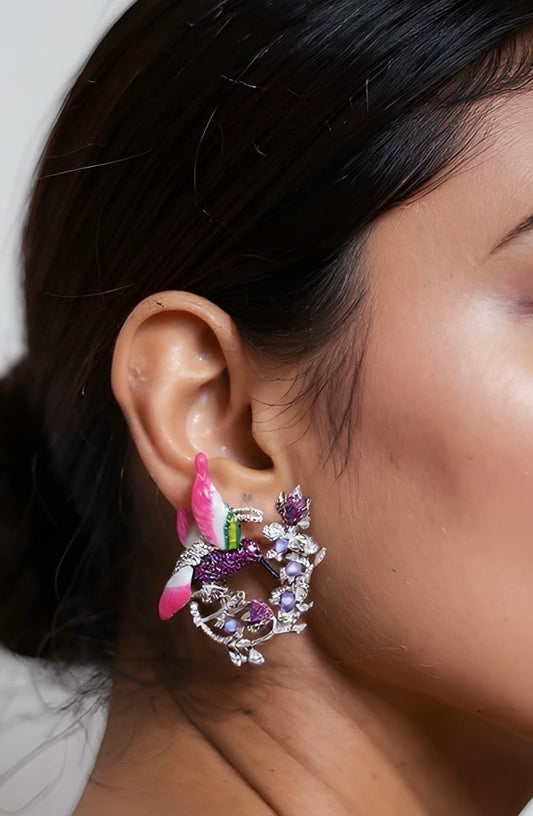 Bird Motif Earrings – Nature Inspired Statement Jewelry for Women