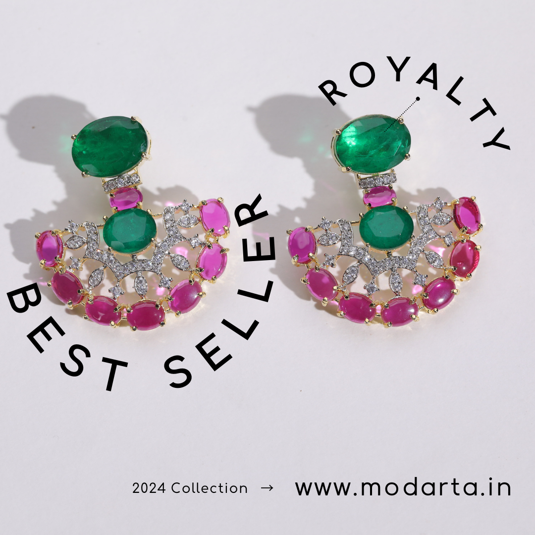 Anushree Sardesai, Stylist and Beauty Editor at Hello Magazine, in Modarta Statement Earrings