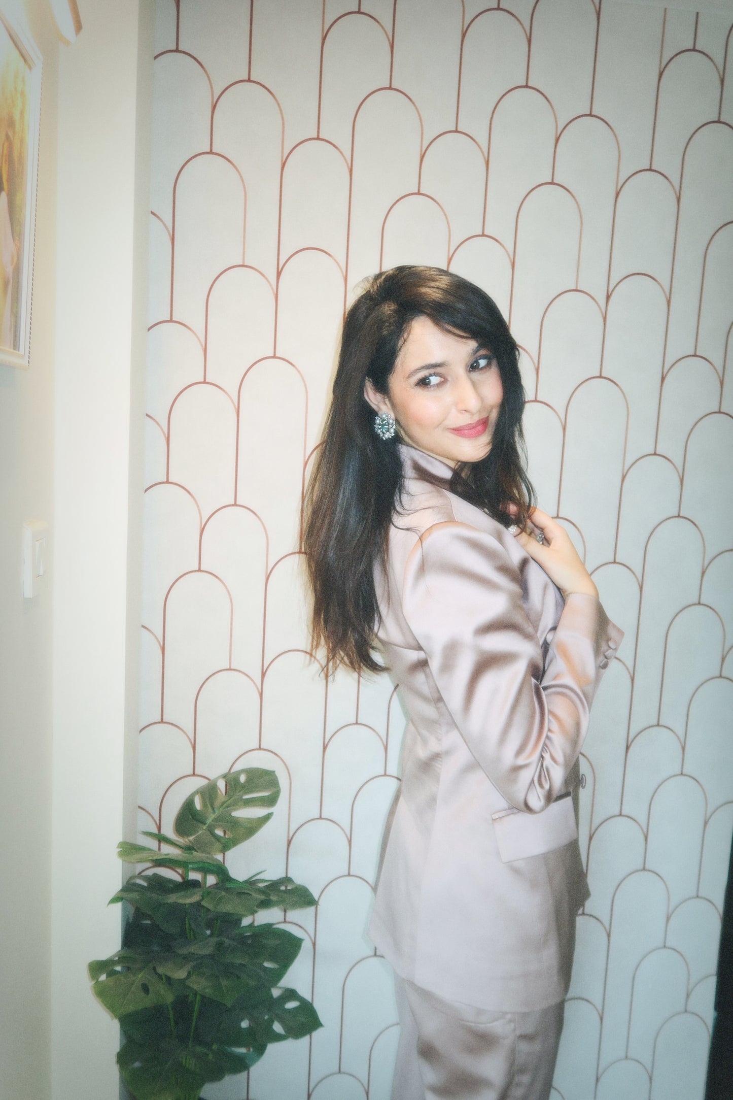 Sadia Khateeb Styled Modarta Statement Earrings for Daadi Ki Shaadi promotions