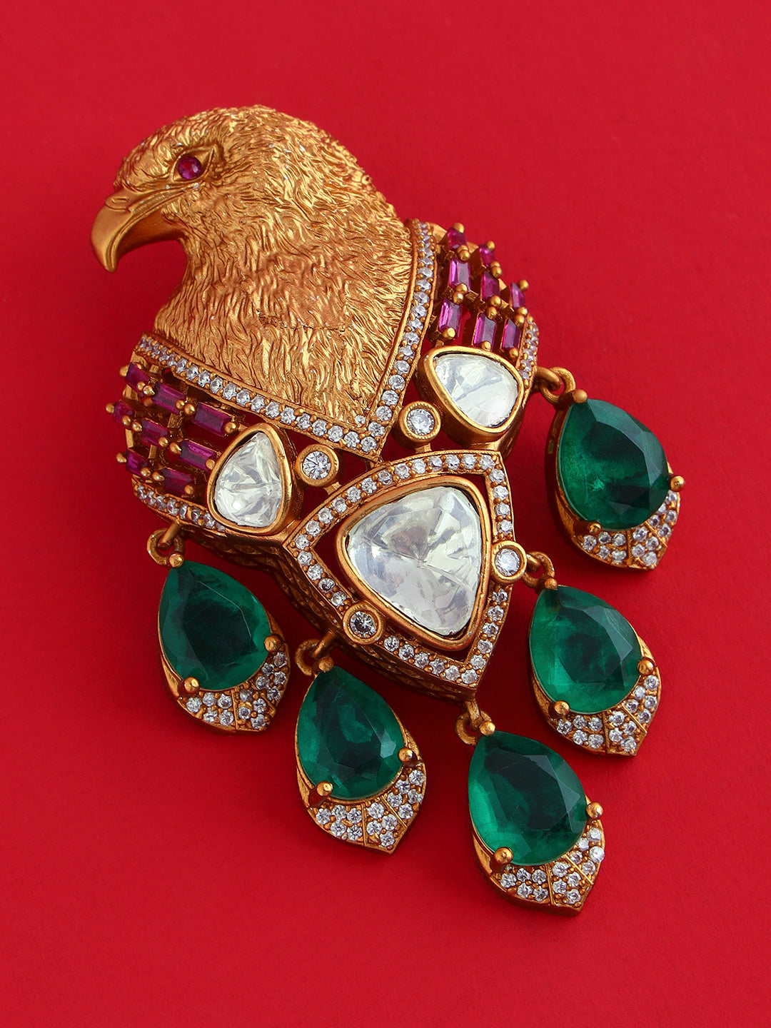Eagle Pendant Crystal Brooch Pin for Men's Grand Weddings