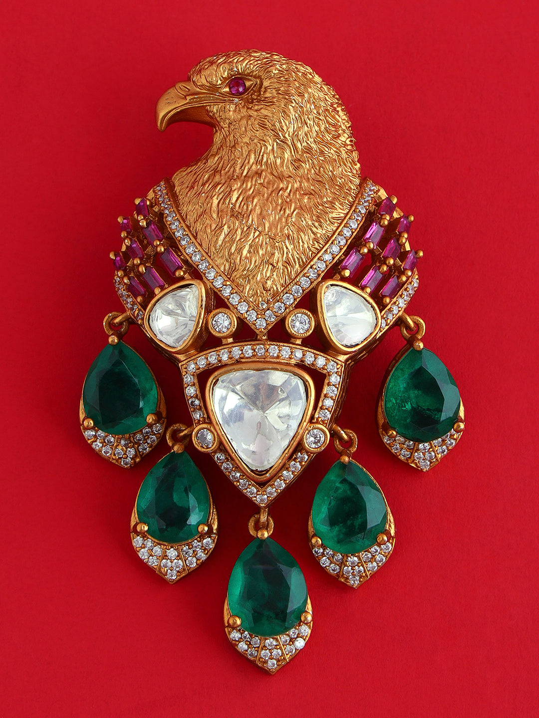 Eagle Pendant Crystal Brooch Pin for Men's Grand Weddings