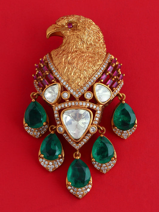 Eagle Pendant Crystal Brooch Pin for Men's Grand Weddings