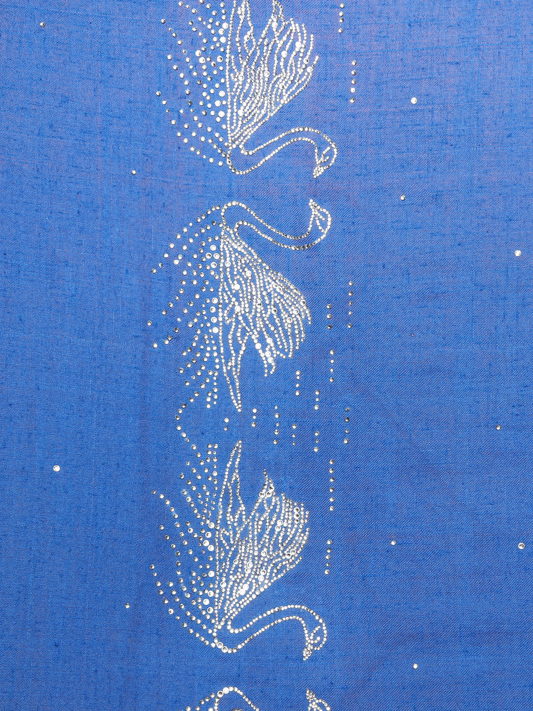 Blue Pashmina Shawl with signature Swarovski crystal swans