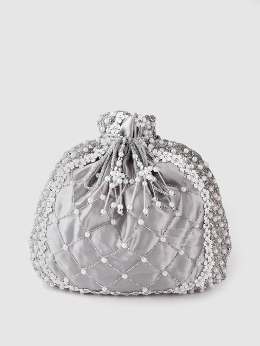 silver potli bag, potli bags online, potli bags for wedding