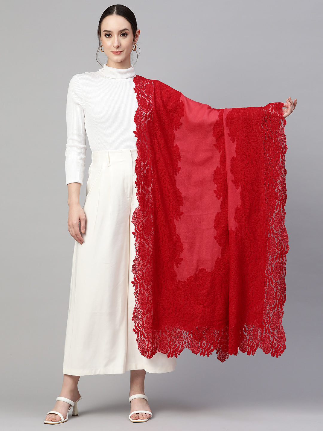 red shawl, red shawl for bride, shawl for dress