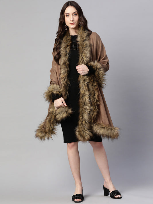 faux fur shawl, fur shawl online, fur wrap