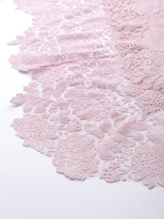 Pastel Pink Shawl adorned with Valentino Lace