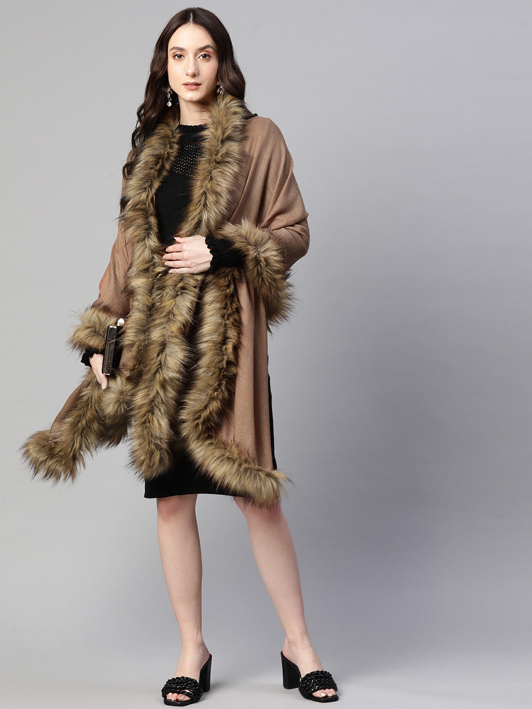 faux fur shrug, fur shawl wedding, fur wrap