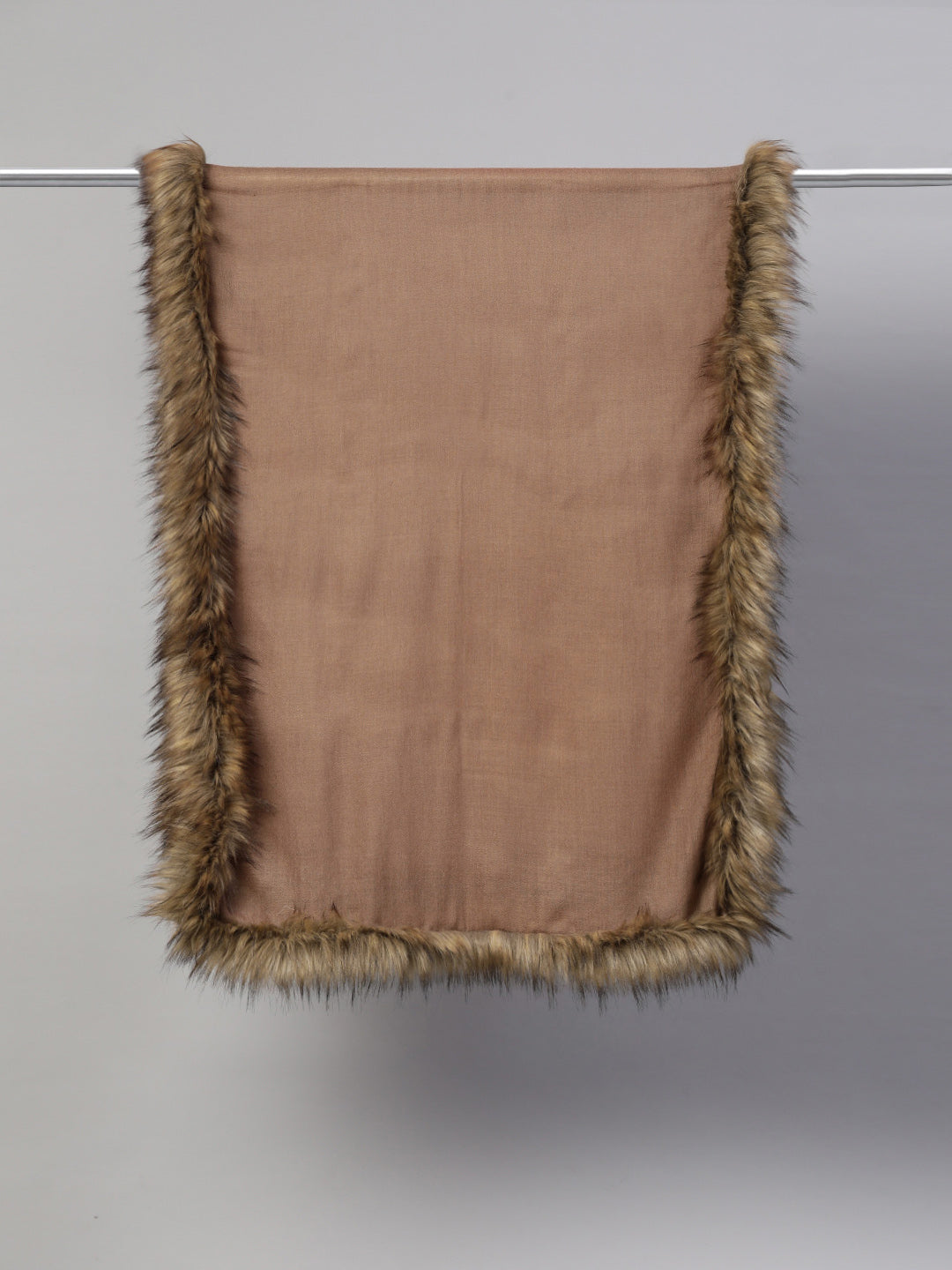 fur wrap shawl, faux fur shawl online, brown shawl online