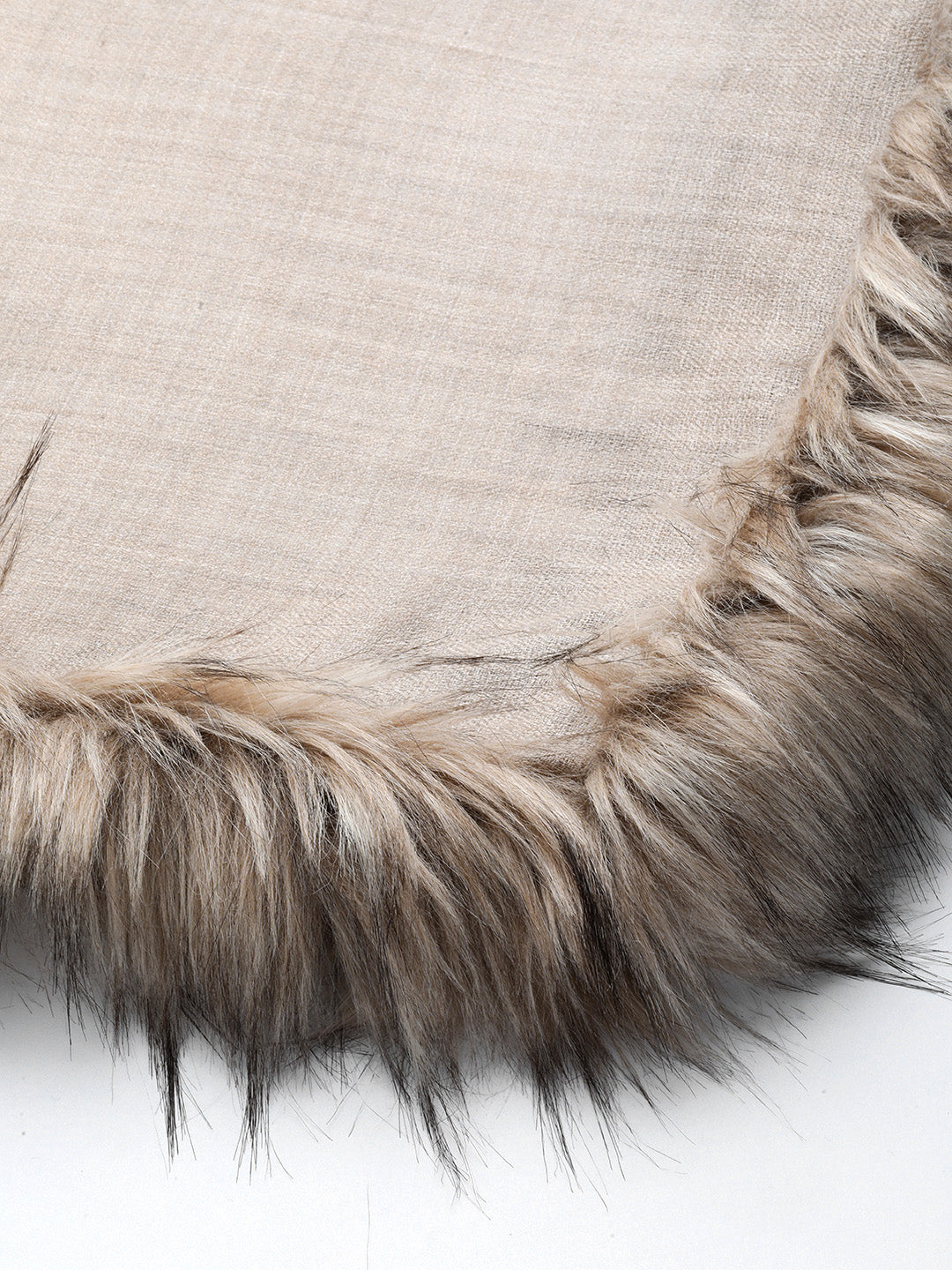 Wool shawl with fur, fur shawl online