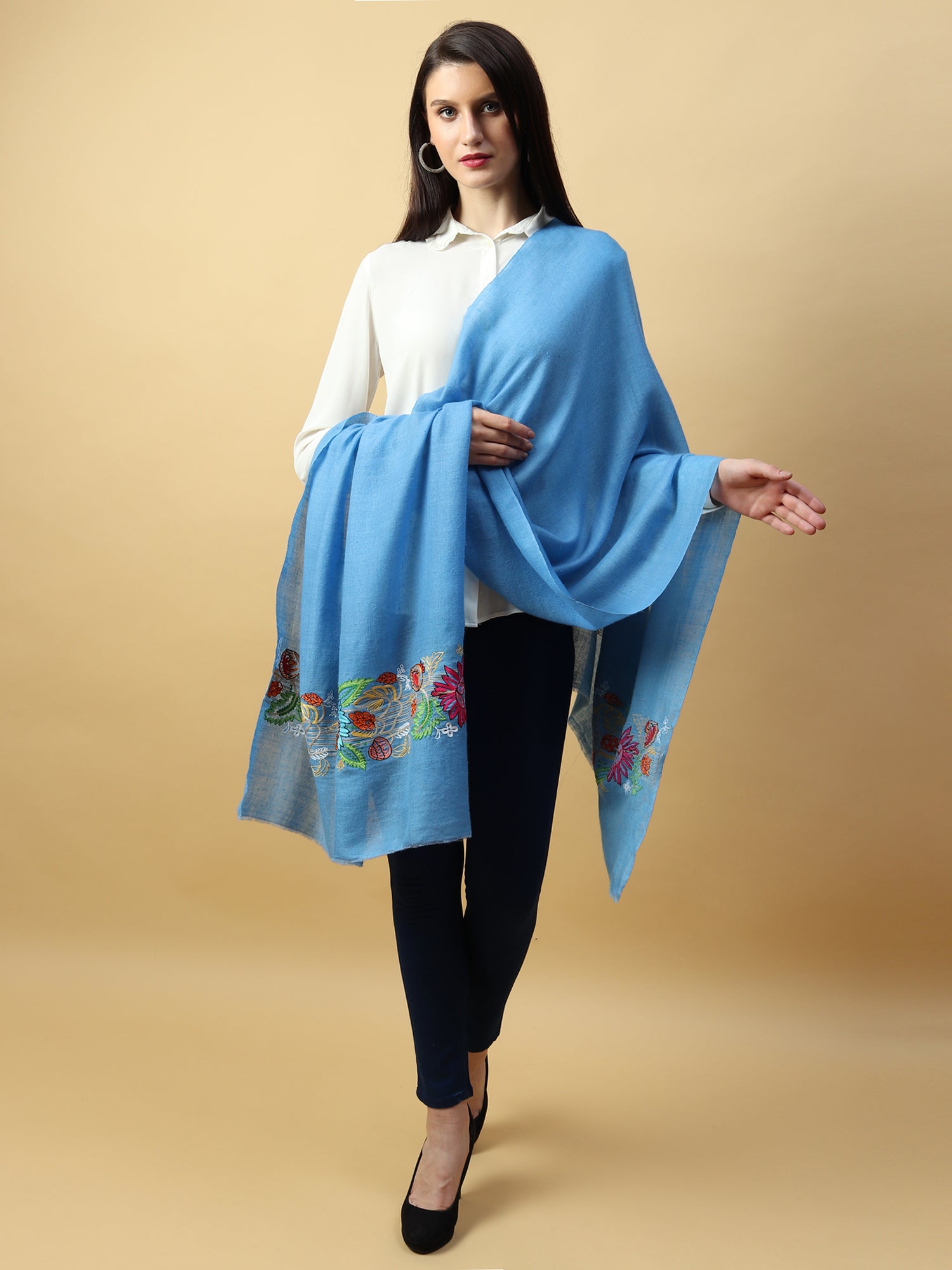 pure pashmina shawls from kashmir, kashmiri shawls online 