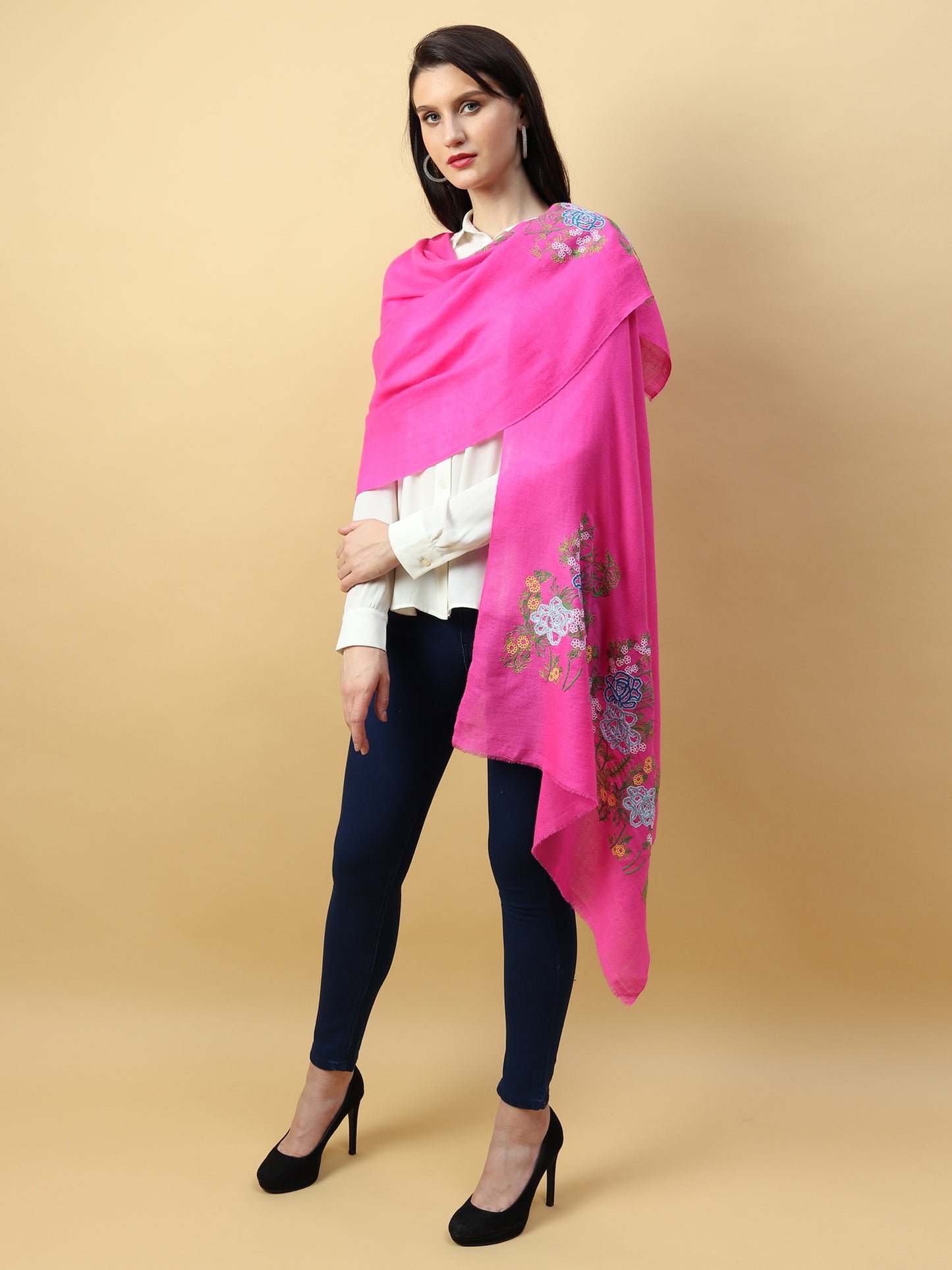 pink shawl, pashmina shawl price, branded shawls by modarta 