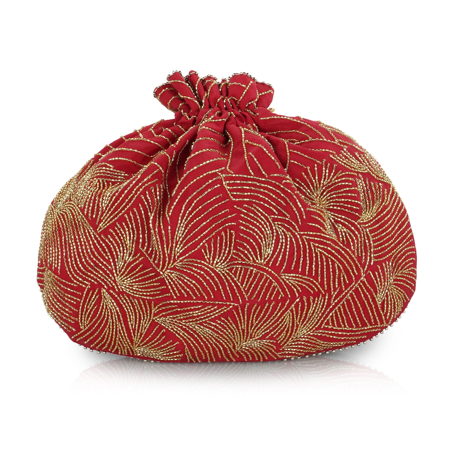 red purse , wedding potli bags 