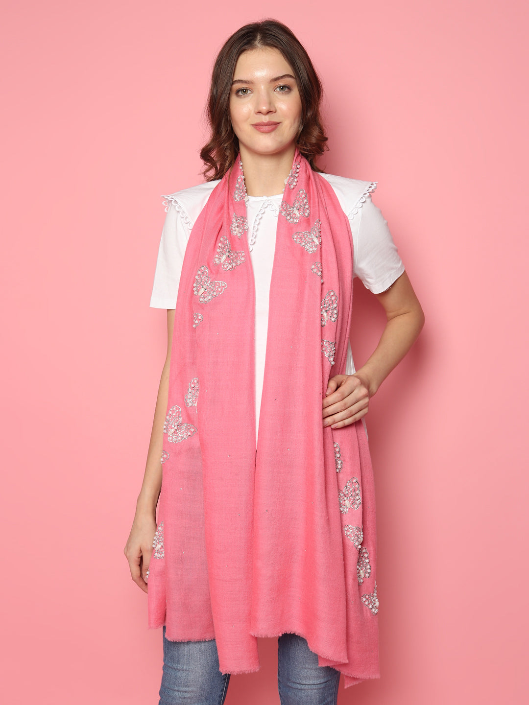 pink shawls, pure pashmina shawls, bridal shawls, wedding shawls 